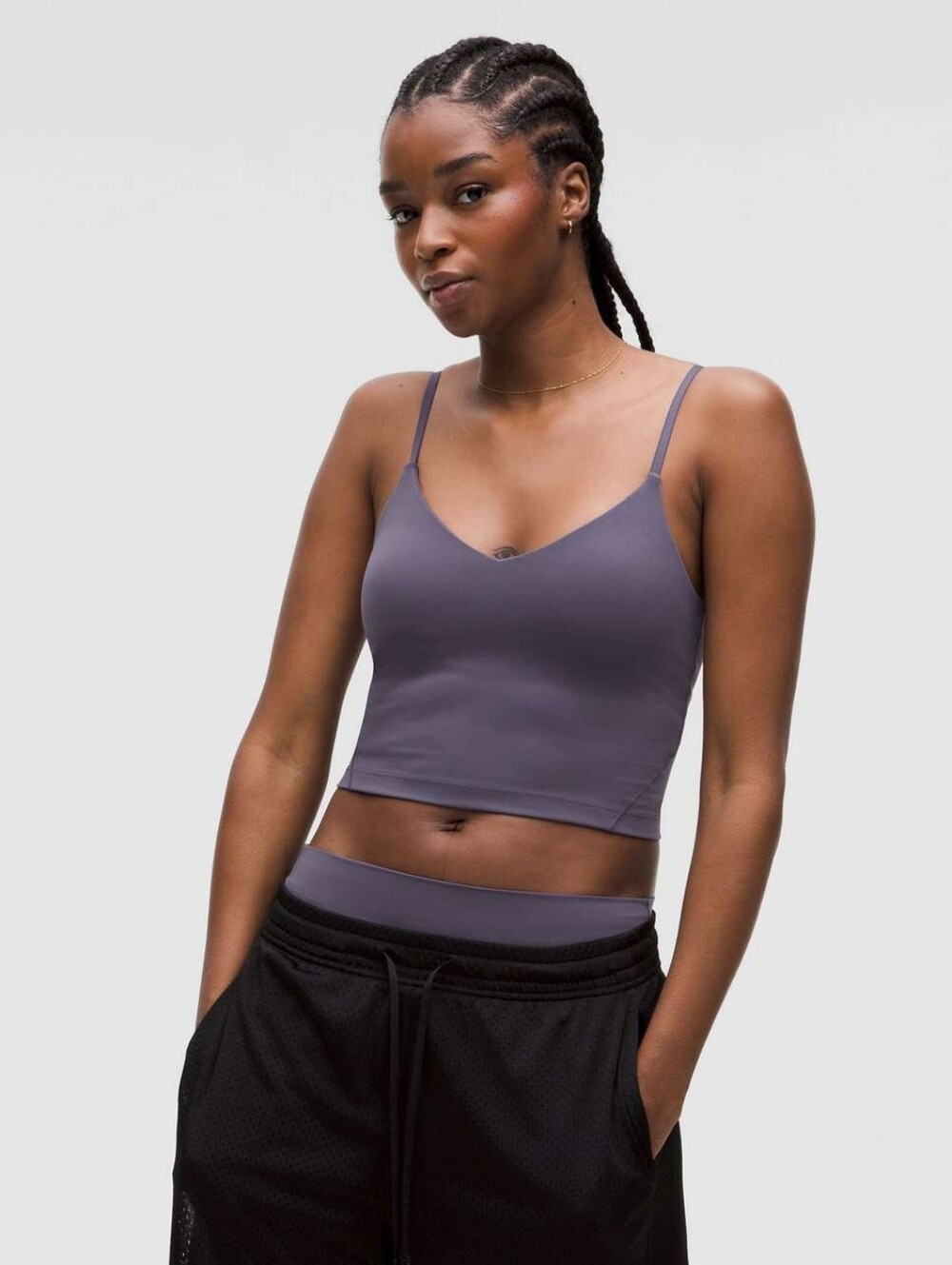 LULULEMON Align Cropped Cami Tank Top *Light Support, A/B Cup Nightfall Size 8